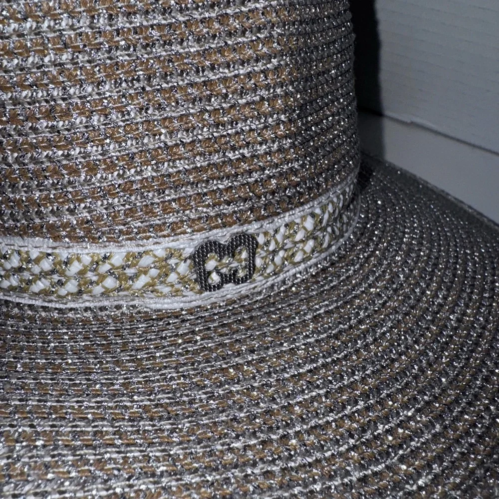 Eric Javits Squishee Packable Woven Metallic UPF 50+ Sun Hat - Picture 3 of 4